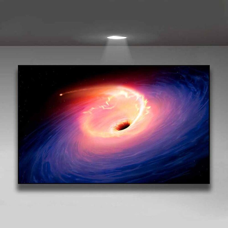 ภาพวาด Space Blue สีม่วง Interstellar Art ภาพวาดผ้าใบห้องนั่งเล่น Corridor สำนักงานตกแต่งบ้านภาพจิตรกรรมฝาผนัง