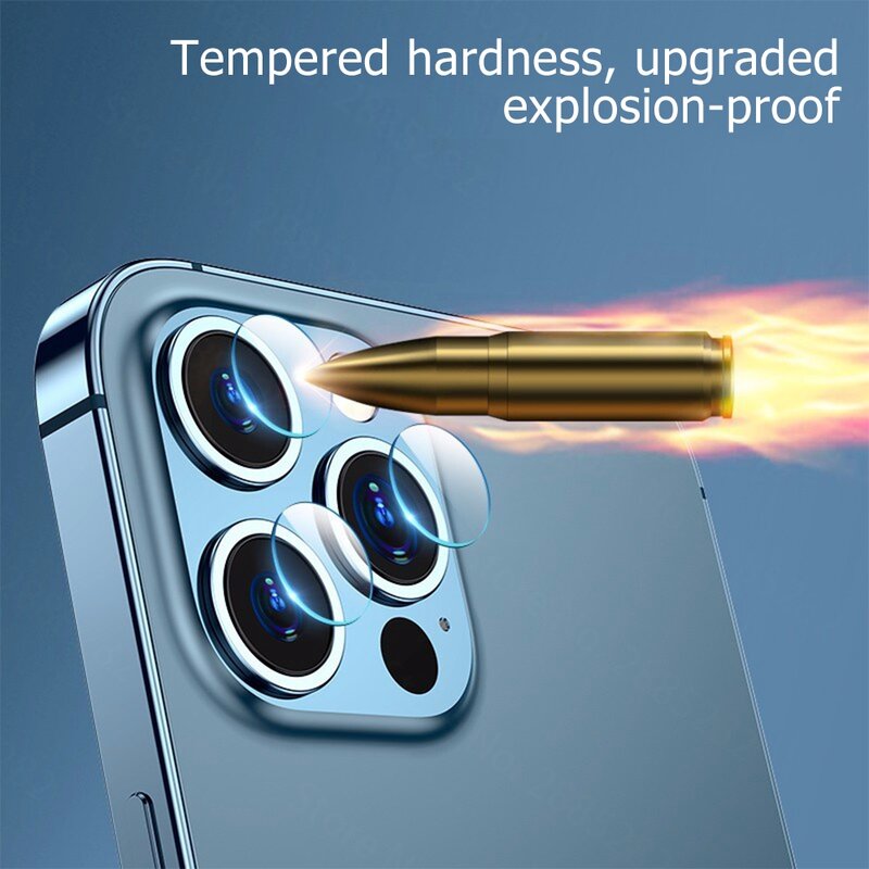 Vetro temperato per obiettivo fotocamera 3 pezzi per Apple iphone 13 12 11 Pro Max Cover Glass per iphone XR XS Max XS X 6 6S 7 8 Plus 12 13 Mini