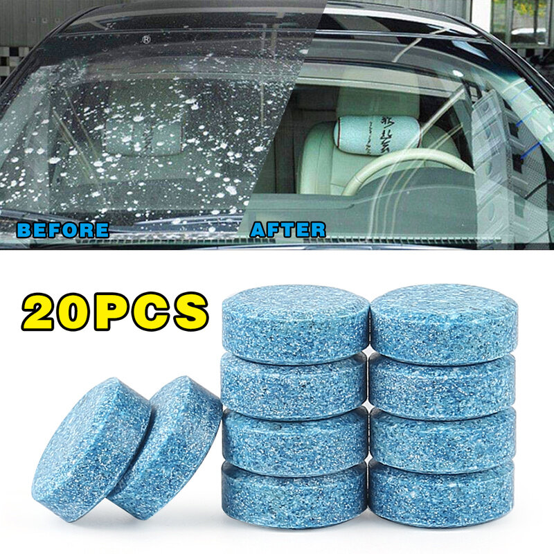Tabletas efervescentes para coche, limpiador sólido de 10/20/40 piezas, pulverizador, limpiacristales, accesorios para coche