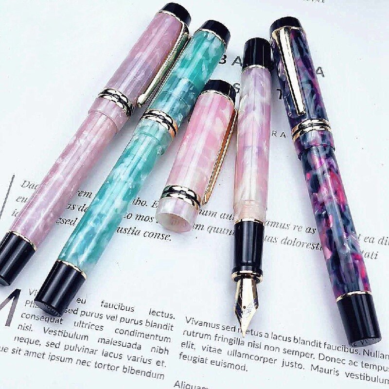 KAIGELU 316 Acrylic Celluloid Fountain Pen Iridium EF/F/M Nib School Office Supply Writing Pen Gift