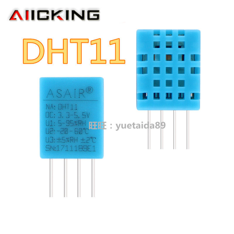 Sensor de temperatura e umidade do módulo dht11, 10/pçs, novo