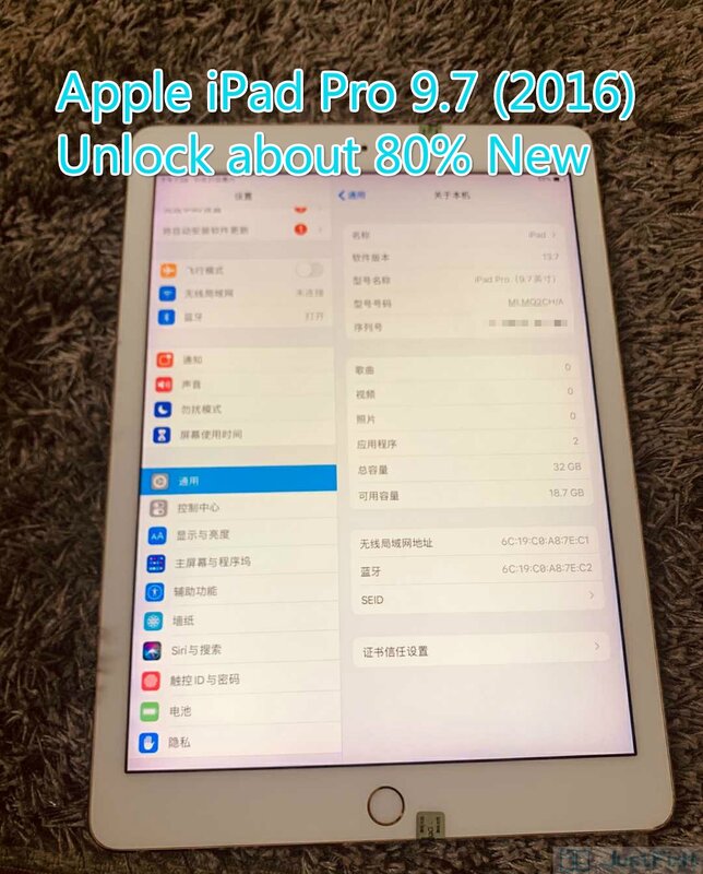 Ban Đầu Tân Trang Apple IPad Pro 9.7 2016 9.7 Inch, A1673 Phiên Bản Wifi Khoảng 80% Mới Mở Khóa