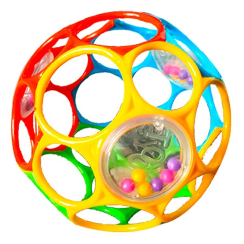 เด็ก Grasp Ball, Soft Ball ของเล่นง่ายจับ Rattle Sensory Teether ของเล่นยืดหยุ่นจับ Oball สำหรับ Early การศึกษา Bell