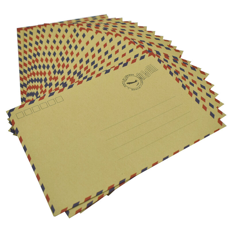 Envelope retrô vintage com letras, envelope de papel, retrô, 17.5x12.3cm, 20 unidades