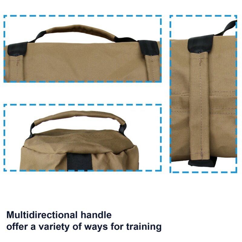 ฟิตเนสน้ำหนัก Sandbags การฝึกอบรมการออกกำลังกายโยคะ Heavy Duty Workout GYM 40lbs Sandbag ปรับได้ 4 FILLER ถุงทราย