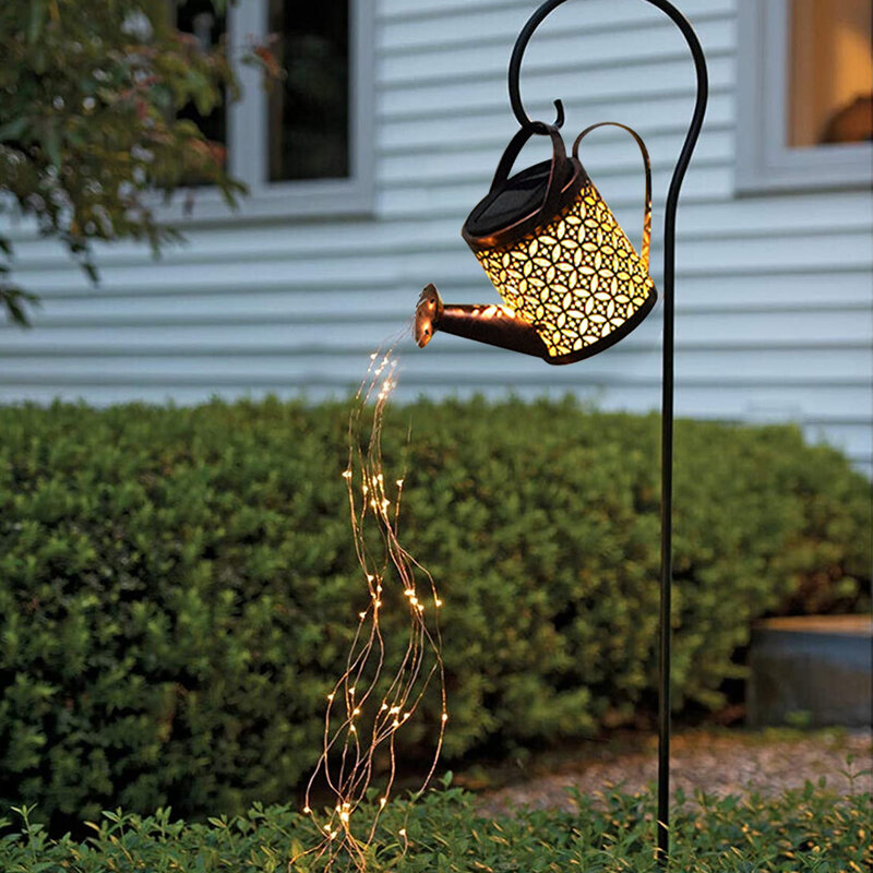 Solar LED Garten Rasen Lampe Kreative Gießkanne Streusel Stern Typ Dusche Kunst Licht Dekoration Im Freien Garten Rasen Lampen