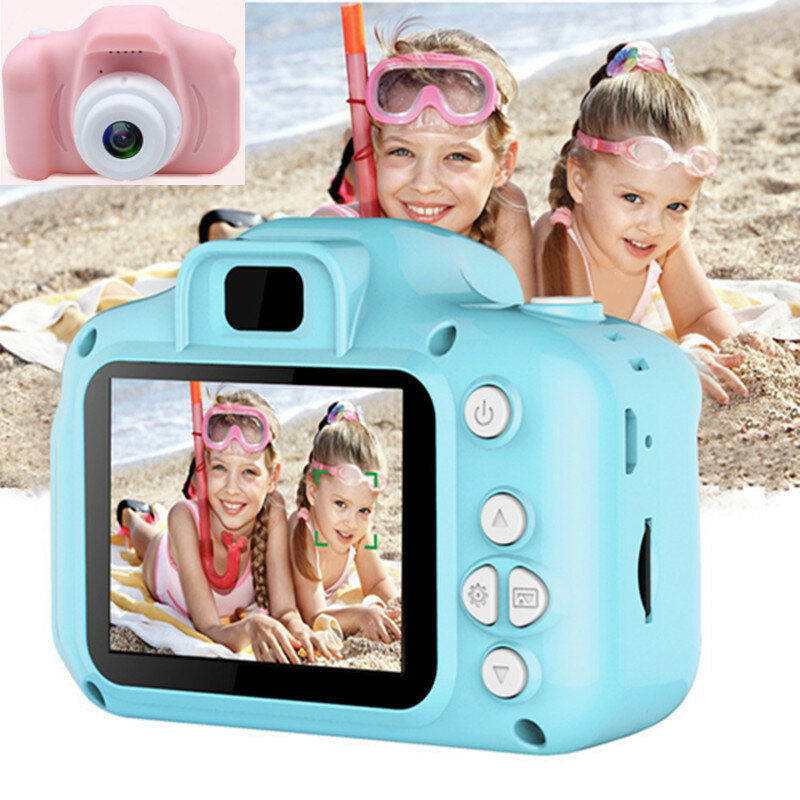 어린이 어린이 카메라 미니 교육 완구 어린이를위한 아기 선물 생일 선물 디지털 카메라 1080P 프로젝션 비디오 카메라