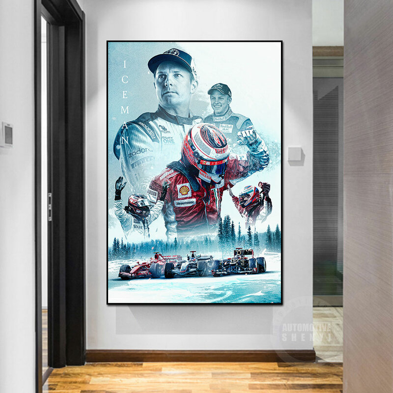 F1 الفورمولا ماكلارين بطل العالم المشارك ايرتون سينا/لويس هاملتون المشارك ديكور فني ديكور اللوحة بار غرفة قماش كتاني للحائط