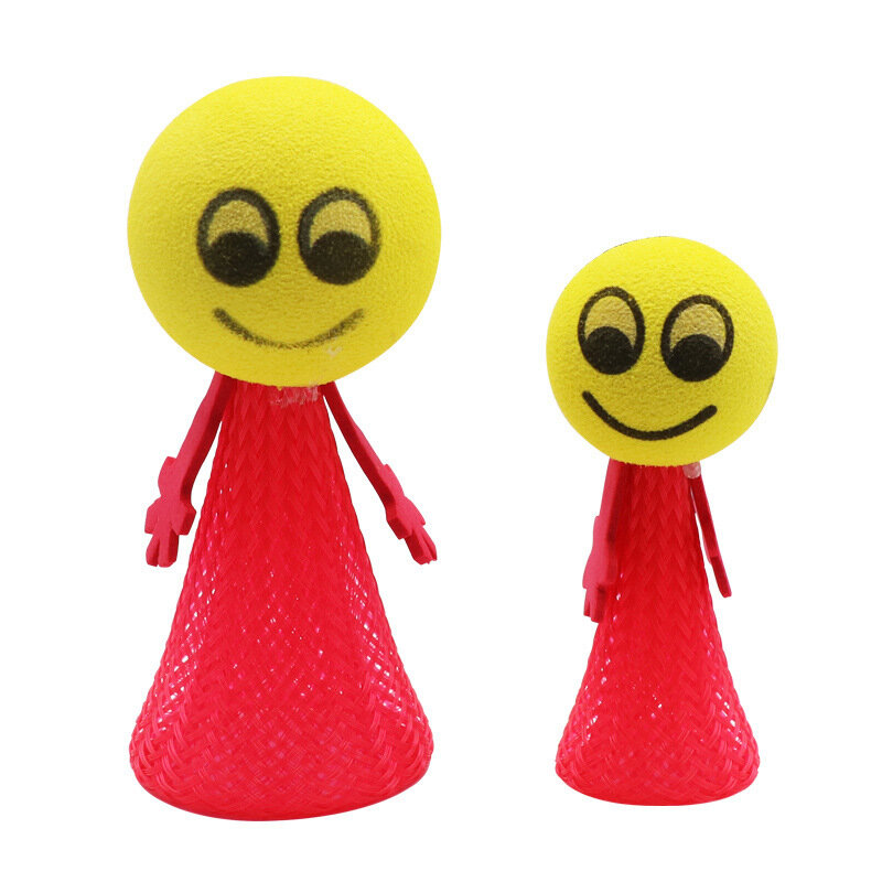 5 pz/pacco bambola da salto per bambini palla da rimbalzo giocattoli espressioni di gioco educativi Push & DownToys regali per bambini