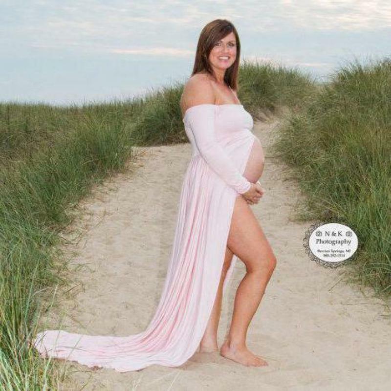 임신 복장 사진 소품 사진 촬영을위한 드레스 맥시 가운 드레스 출산 옷 임신 한 여자 Premama Vestido