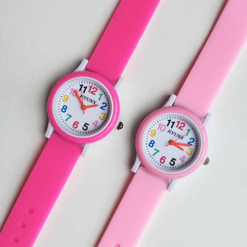 Reloj digital de cuarzo para niños y niñas, pulsera electrónica de silicona de color sólido, regalo de Navidad, novedad de 2019