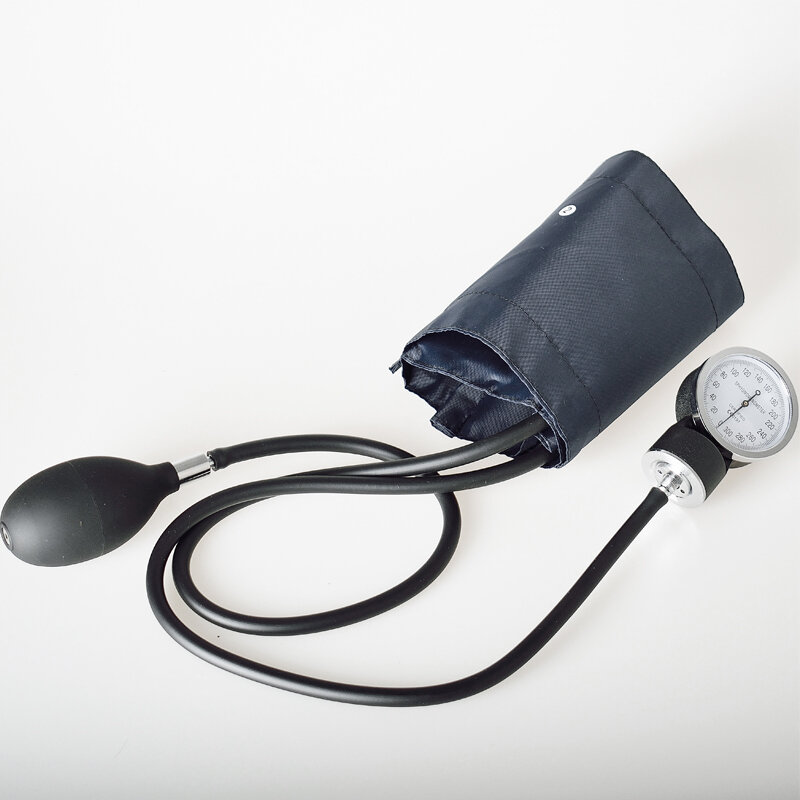 Esfigmomanómetro aneroide para la presión arterial, Kit de brazalete para la parte superior del brazo, estetoscopio con bolsa de cremallera para el cuidado de la salud de los adultos