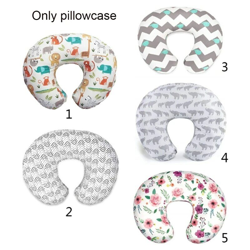 Funda de almohada de lactancia para bebé, funda de almohada de algodón transpirable en forma de U para embarazo