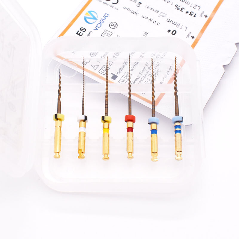Dentistry Tools TC Files Golden Glider Files Engine Use Heat Activation Dental Instruments 6pcs per kits