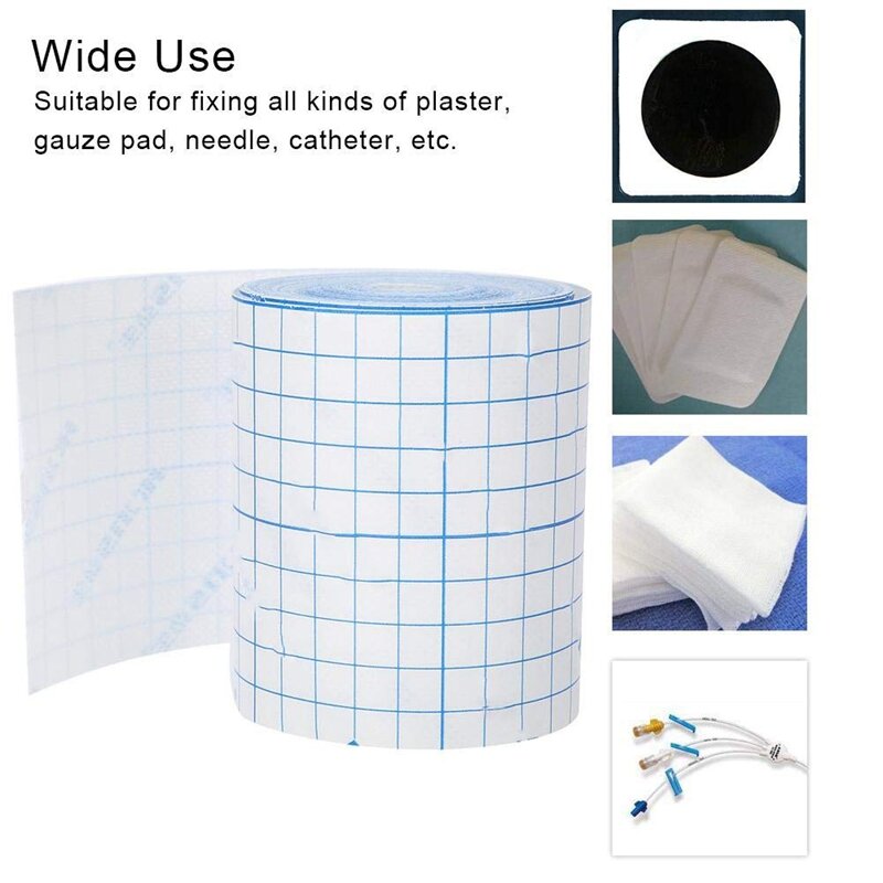 Rollo de vendaje de película adhesiva, cinta no tejida transpirable de malla, vendajes flexibles no tejidos