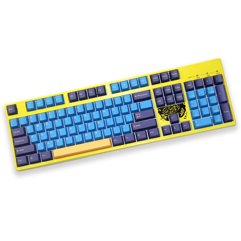 Nautilus-teclas de grafito azul para teclado mecánico, juego completo OEM, 123 teclas, PBT, dos colores, GH60, 64, 68, 84, 87, 98, 104