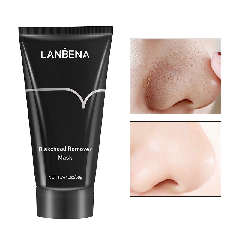 LANBENA mascarilla para eliminar puntos negros de carbón de bambú nariz máscaras de Peeling de limpieza reducir los poros eliminar punto negro de etiqueta de cuidado de la piel