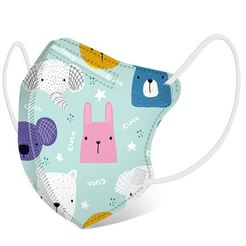 Mascarilla FFP2 con filtro para niños, máscara KN95 de 4 capas, respirador de conejo, fpp2, de 3 a 9 años