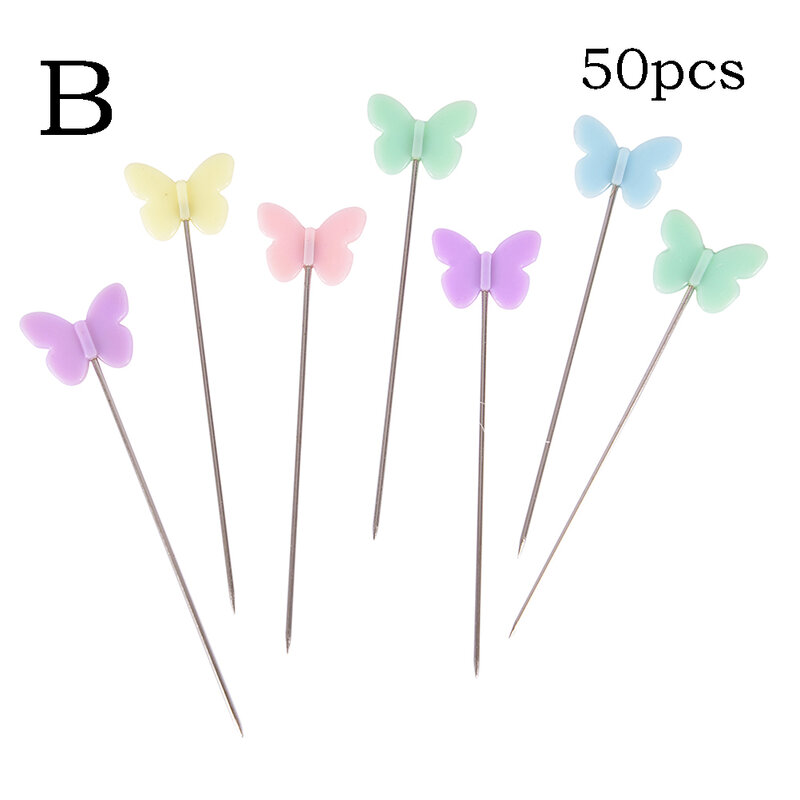 50pcs/set Patchwork Pins Flower Button Head Pins DIY Quilting Tool Sewing Accessories Sewing Patchwork Pins