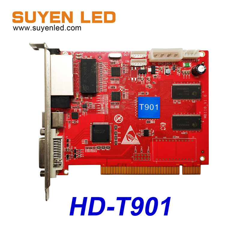Melhor preço huidu t901 cor cheia síncrono led remetente envio de cartão HD-T901