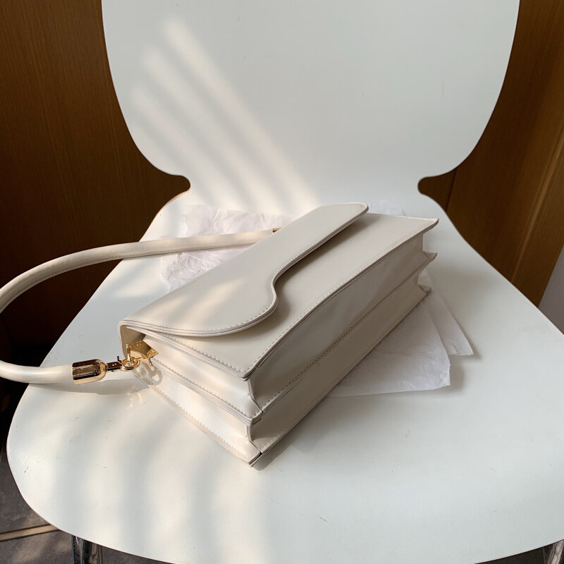 Einfache Stil Kleine PU Leder Schulter Taschen Für Frauen 2021 Elegante Baguette Tasche Schulter Handtaschen Weibliche Reise Damen Hand Tasche
