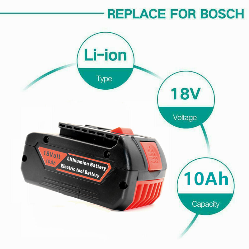 2021 18 V 10000mAh litowo do akumulatora Bosch akumulator BAT609 BAT610 BAT618 BAT619G BAT622 Batteria 18 V ładowarka