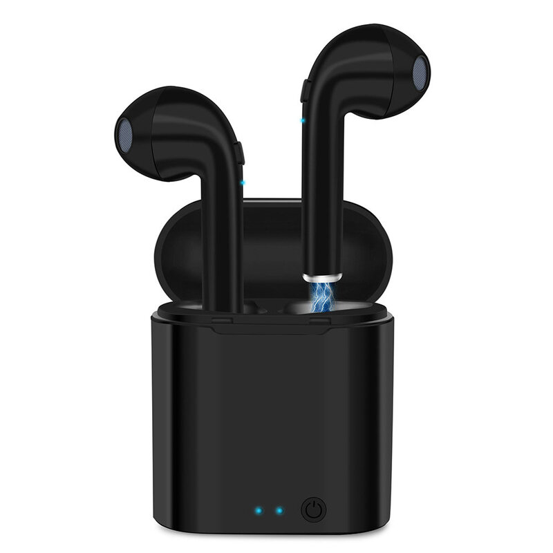 Auriculares deportivos i7s con cargador, auriculares inalámbricos con Bluetooth 5,0, caja para teléfonos inteligentes Android y Samsung