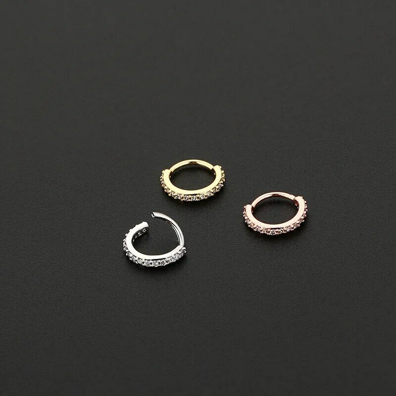 SIPENGJEL новые модные инкрустированные циркониевые простые геометрические серьги-кольца 6 мм/8 мм/10 мм круглые серьги для женщин корейские ювел...