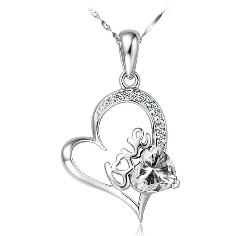 SODROV collana con ciondolo in argento Sterling 925 per donna collana con cuore collana da donna in argento 925 gioielli 925