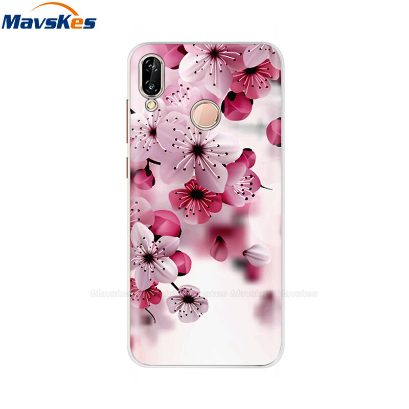 Flower Case for Huawei P20 Lite Case Silicone Back Cover TPU Phone Case For Huawei P20lite P 20 Lite Full Protective Coque Etui