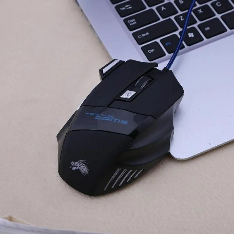 Проводная игровая мышь 5500DPI светодиодный ная оптическая мышь, игровая мышь для компьютера, ноутбука, ПК, игровая мышь