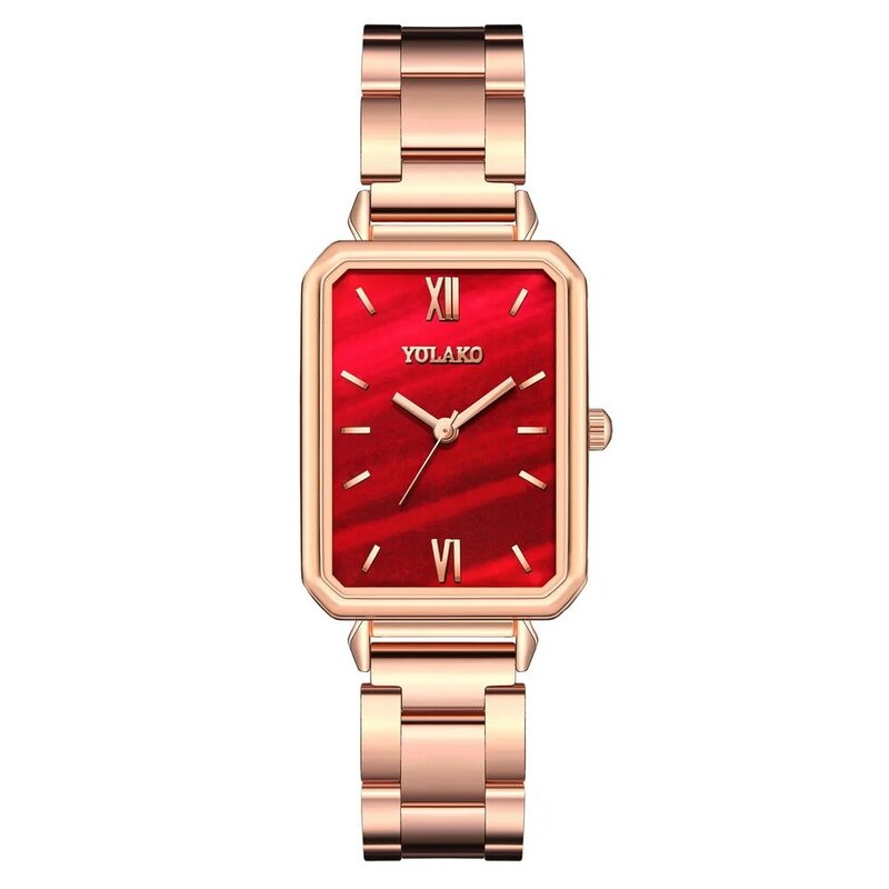 Mode Vrouw Horloge Quartz Horloge Vierkante Wijzerplaat Wijzerplaat Stalen Band Hoge Kwaliteit Horloge Luxe Elegante Speciale Aanbieding Business Часы Reloj