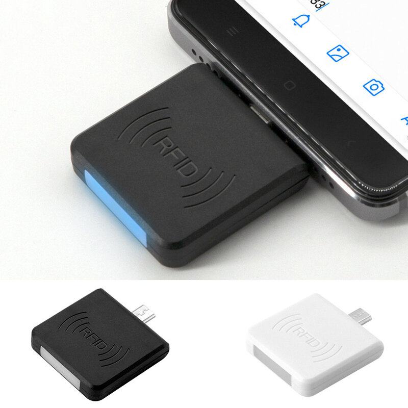 Mini étiquette de carte NFC HF micro USB, lecteur d'étiquette RFID pour système Android