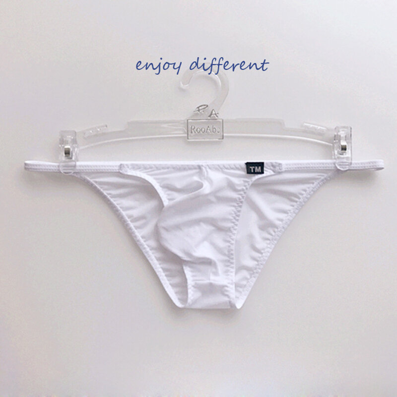 Sexy Es Sutra Pria Celana Dalam Jockstrap Tipis Ringkasan Kaus Kaki Kantong Pria Bikini Transparan Celana Dalam Pinggang Rendah