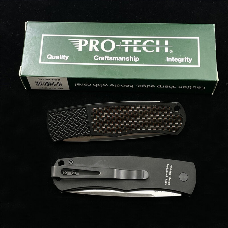 ProTech/Whiskers-매직 자동 접는 나이프, 야외 캠핑 사냥 포켓 주방 EDC 유틸리티 나이프
