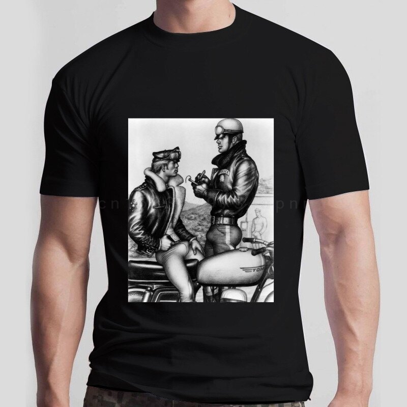 T-Shirt à col rond pour homme, en coton, avec Design Bob Mizer Tom of Finland, vêtements de marque imprimés, à la mode, 2020