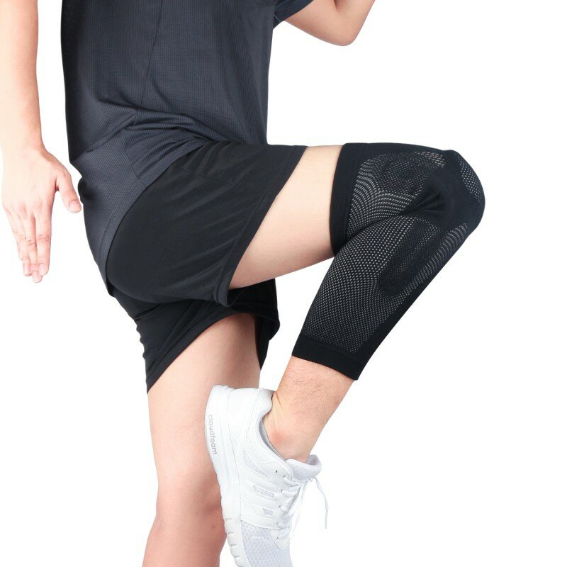 Protecteur de soutien des jambes en tricot, manchon Long pour genouillère, antidérapant, respirant, sport, basket-ball, Fitness, vêtements de sécurité