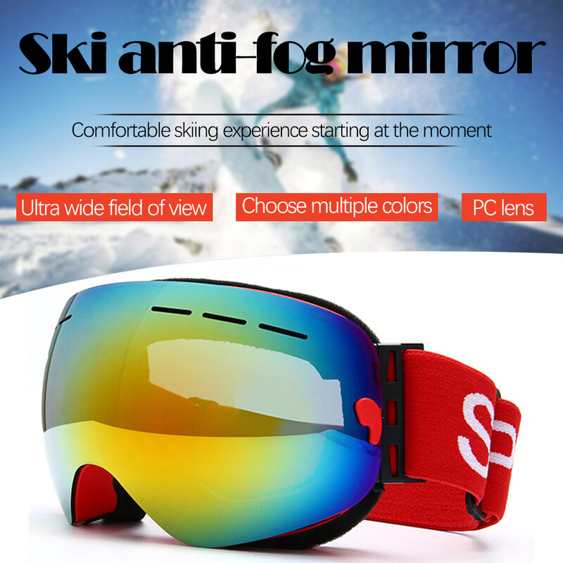 Óculos de neve anti-nevoeiro pc chapeamento lente uv olhos proteção óculos de proteção ao ar livre esqui esportes suprimentos snowboard óculos de esqui