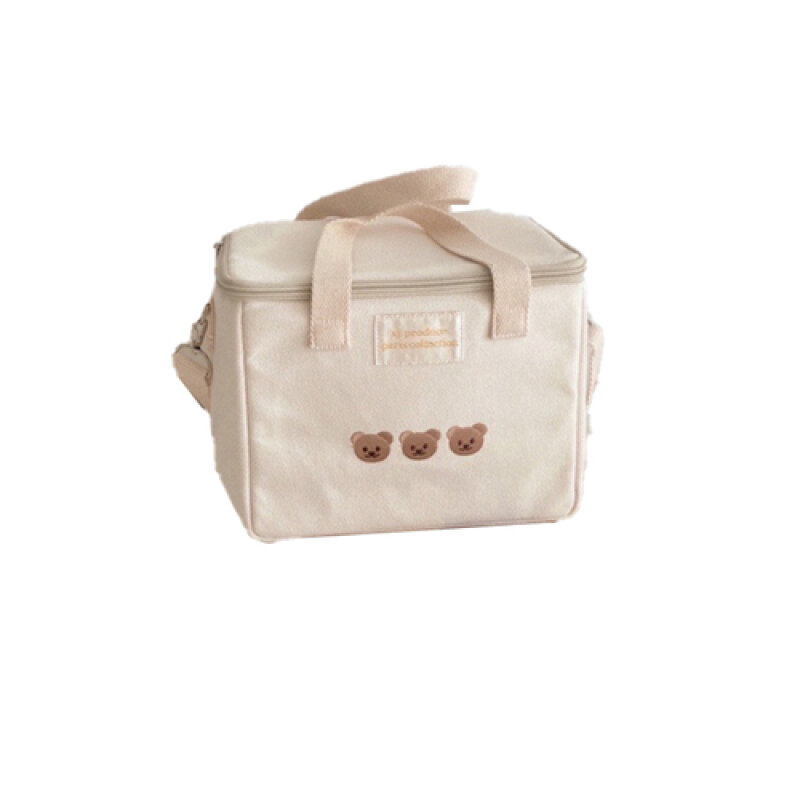 Bolsa de almacenamiento impermeable para madre y bebé, bolsa multifuncional con aislamiento de oso bordado, para mamá