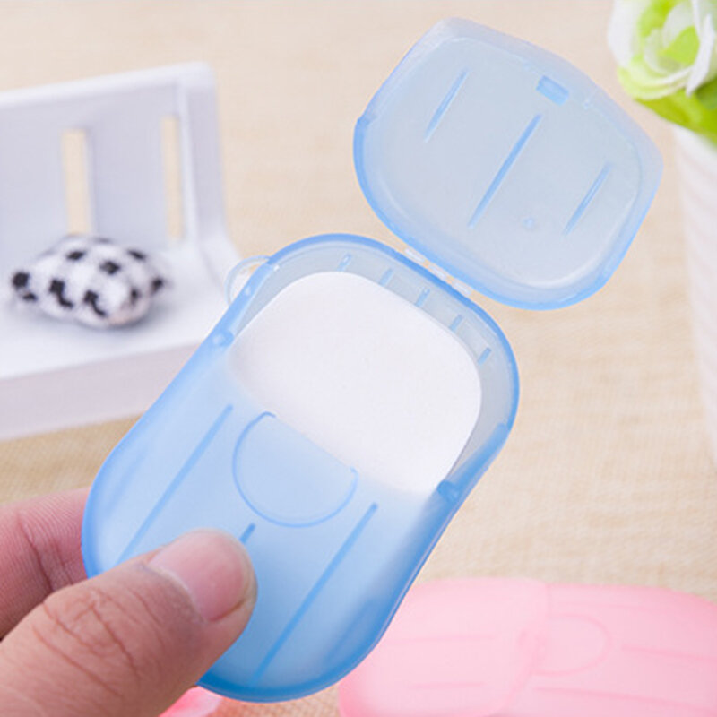20PCS Portable Disposable Soap Paper Travel Soap Paper Washing Hand Bath Clean Scented Slice Sheets Mini Paper Soap Dropshipping