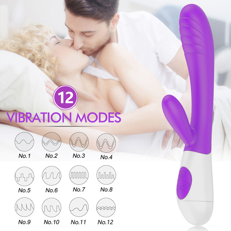 ชาร์จ G Spot Dildo Rabbit Vibrator ของเล่นเพศเร้าอารมณ์สำหรับผู้หญิงหญิง Masturbation เลสเบี้ยนผู้ใหญ่ผลิตภัณฑ์