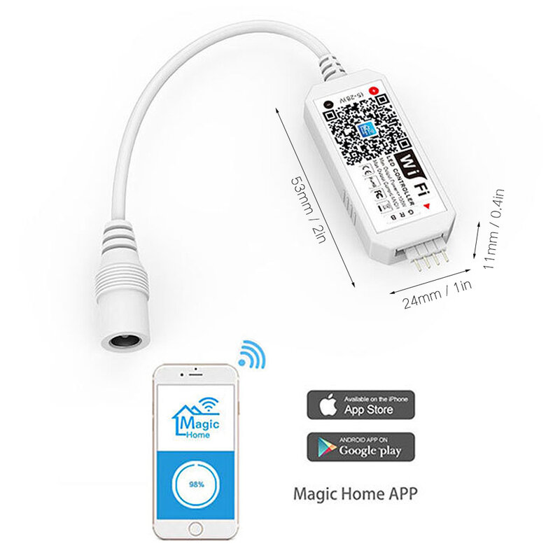 Telecomando WiFi per Alexa Google Home Assistant Controller Rgb Wireless strisce LED cambio controllo vocale/Dimmer/tempo
