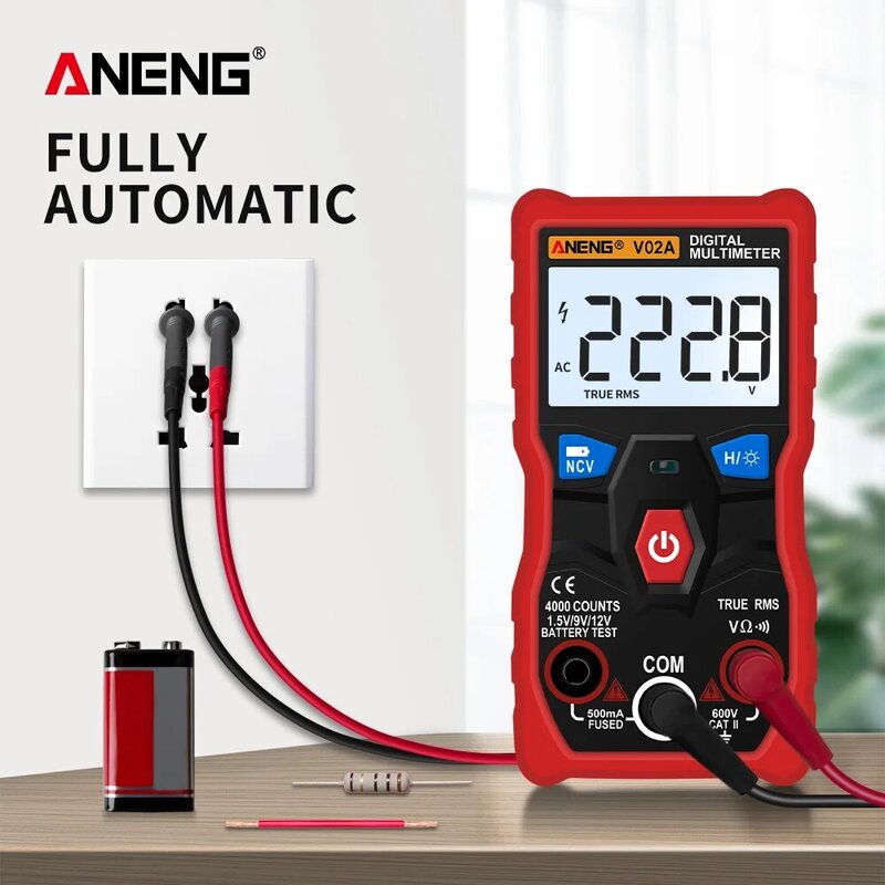ANENG – multimètre numérique professionnel V02A, testeur de condensateur, comptage de mesures