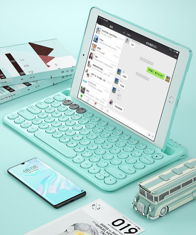 Bluetooth Draadloze Stille Mini Gaming Set Muis Toetsenbord Combo Magic Toetsenbord Muis Kit Voor Ipad Telefoon Hp Pc Gamer