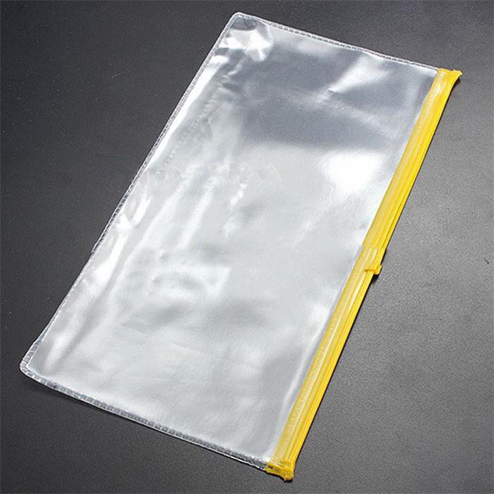 1 قطعة A6 للماء شفافة PVC سستة حقيبة ملف مجلد وثيقة الايداع حقيبة القرطاسية حقيبة مخزن المدرسة اللوازم المكتبية