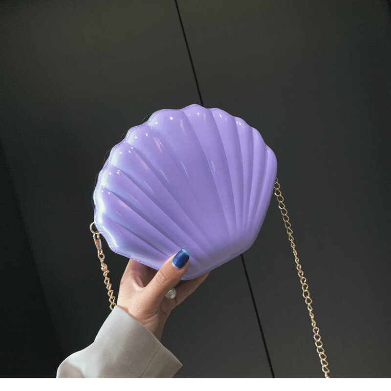 Sacos de concha de moda para 2022 mulheres mensageiro saco designer luxo crossbody saco pvc couro mini ombro bolsas corrente
