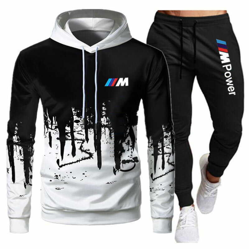 2021 mode-sets herren Sportswear Sweatshirts + Jumper Mit Kapuze Herbst Frühling Casual Langarm Hoodies Sport Patchwork