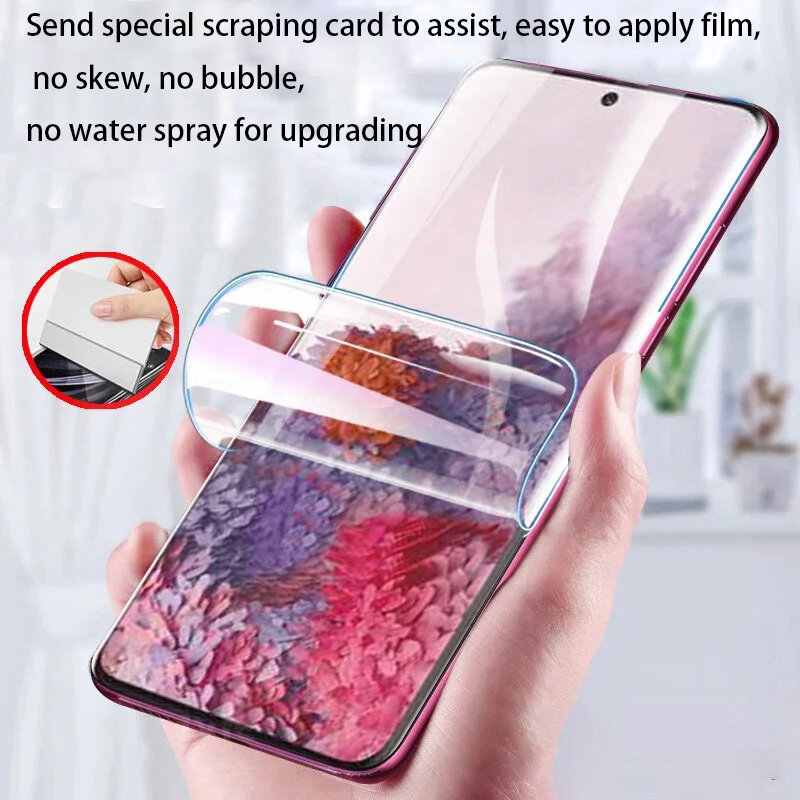 3Pcs Hydrogel Film For Samsung S21 Plus Ultra Screen Protector S10 S9 S8 E Lite 5G S20 FE Not Glass Note 8 10 20 S 21 Soft Film