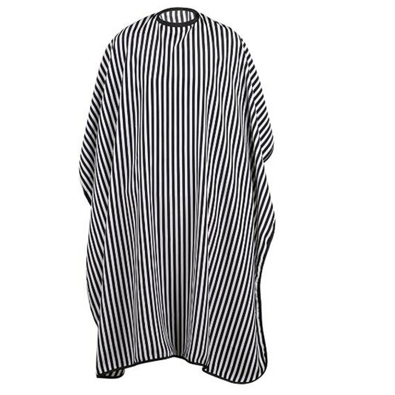 2021top home decor Adjustable Black and White Stripe Hairdressing Gown Hair Cutting/Barbers Cape товары для дома