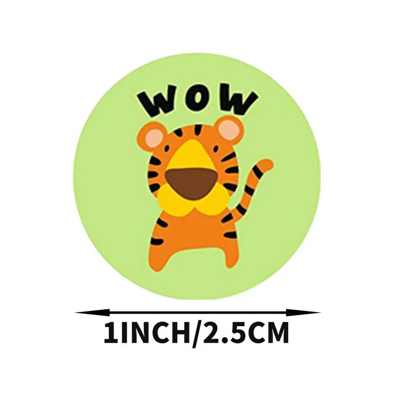500 Pcs/roll Cartoon Animals Stickers with Cute Reward Stickers for Journal Scrapbooking Teacher Encouragement Reward Stickers
